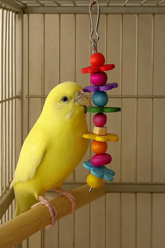 Floral Forage Cascade – A Colourful Sensory Toy for Happy Beaks