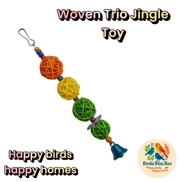 Woven Trio Bird Jingle Toy