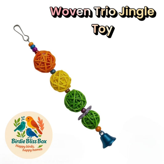 Woven Trio Bird Jingle Toy