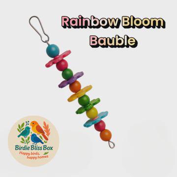 Rainbow Bloom Bauble – Crafted for Happy Beaks and Stylish Perches